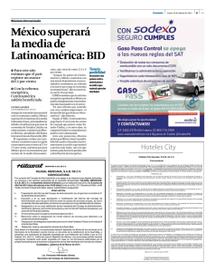 México superará la media de Latinoamérica: BID