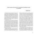 Observaciones sobre líneas de evolución de la inflexión verbal en