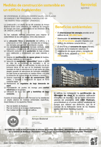 Medidas de construcción sostenible en un edificio de