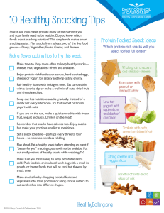 10 Healthy Snacking Tips - Dairy Council of California