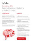 Especialización en Marketing y Redes Sociales - La Salle-URL