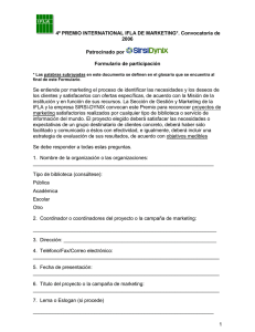 IV Premio Internacional IFLA de Marketing