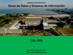 Bases de Datos y Sistemas de Información SQL: DDL