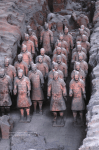 Guerreros y caballos de terracota de la tumba del emperador Qin