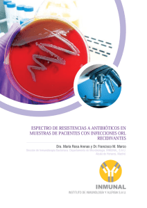 espectro de resistencias a antibióticos en muestras de