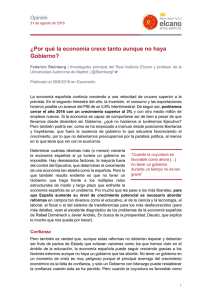 ¿Por qué la economía crece tanto aunque no haya Gobierno?