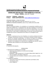 Ciencias Sociales y Estadística Social