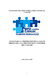 COALICION MULTISECTORIAL PERU CONTRA EL CANCER