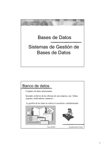 Bases de Datos Sistemas de Gestión de Bases de Datos