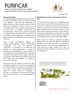 Mensaje del editor Estadísticas de cáncer colorrectal