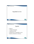 Seguridad en Java Agenda