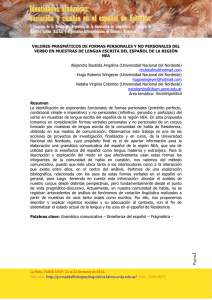 valores pragmáticos de formas personales y no personales del