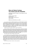 Obras de Ramón Cortázar. Tres teatros para San Sebastián