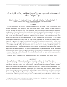 Genotipificación y análisis filogenético de cepas colombianas del