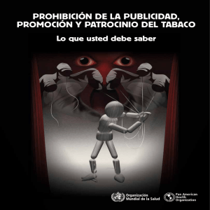 prohibición de la publicidad, promoción y patrocinio del tabaco