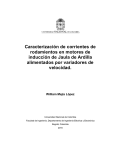 Caracterización de corrientes de rodamientos en motores de