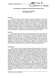 De la justicia a la felicidad. Fundamentando la &eacute;tica social Lucio