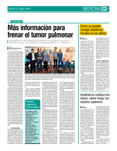 Más información para frenar el tumor pulmonar