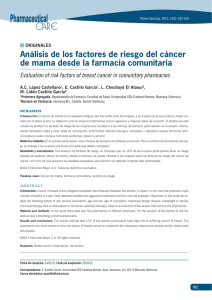 Análisis de los factores de riesgo del cáncer de mama desde la