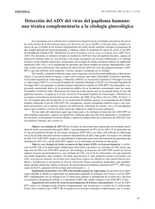 Detecci&oacute;n del ADN del virus del papiloma humano: una t&eacute;cnica