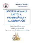 intolerancia a la lactosa. problemática y alimentación