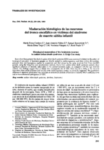 Maduracion histologica de las neuronas del tronco encefalico en