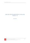 USO DE CRYSTALREPORTS 10 EN JAVA Versión 1.0