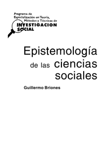 Epistemología de las ciencias sociales