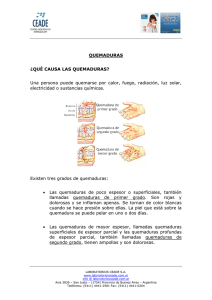 quemaduras - LABORATORIOS CEADE SA