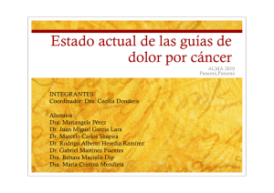 Estado actual de las gu&iacute;as de dolor por c&aacute;ncer
