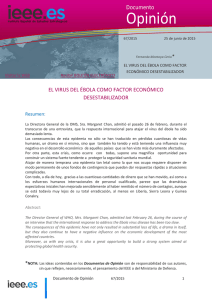 El virus del ébola como factor económico desestabilizador