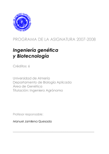 Programa de la asignatura