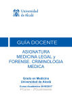 Medicina Legal y Forense. Criminología Médica