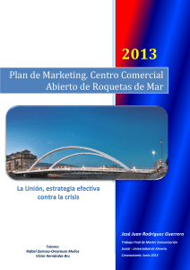 Plan de Marketing. Centro Comercial Abierto de Roquetas de Mar