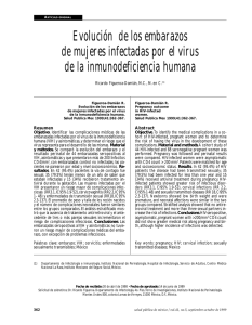 Evoluci&oacute;n de los embarazos de mujeres infectadas por el virus de la