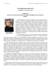 ¿No es un error decir que el Papa es cabeza de la Iglesia?