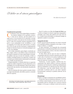 El dolor en el cáncer ginecológico