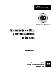 Intermediación crediticia y actividad económica en Venezuela