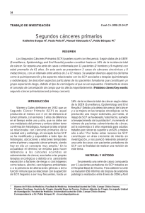 Segundos cánceres primarios - Universidad Austral de Chile