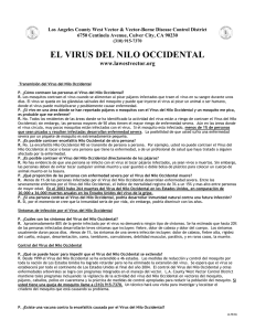 el virus del nilo occidental - LA County West Vector Control District