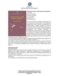 Álgebra de tensores, análisis espectral y aplicaciones 1.ª edición