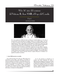 A los 50 años del comienzo del Vaticano II, Juan XXIII, el