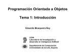 Programación Orientada a Objetos Tema 1: Introducción