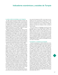 Indicadores económicos y sociales de Turquía