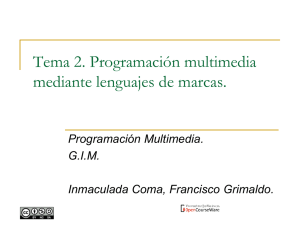 Tema 2. Programación multimedia mediante lenguajes - OCW-UV