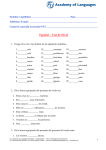 Español – Test de Nivel - F+U Academy of Languages