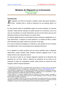 Modelos de Oligopolio en la Economía