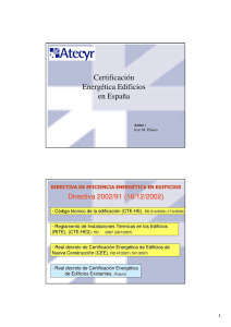 Certificaci&oacute;n Energ&eacute;tica Edificios en Espa&ntilde;a