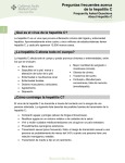 Preguntas frecuentes acerca de la hepatitis C