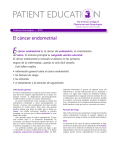 Patient Education Pamphlet, SP097, El cáncer endometrial